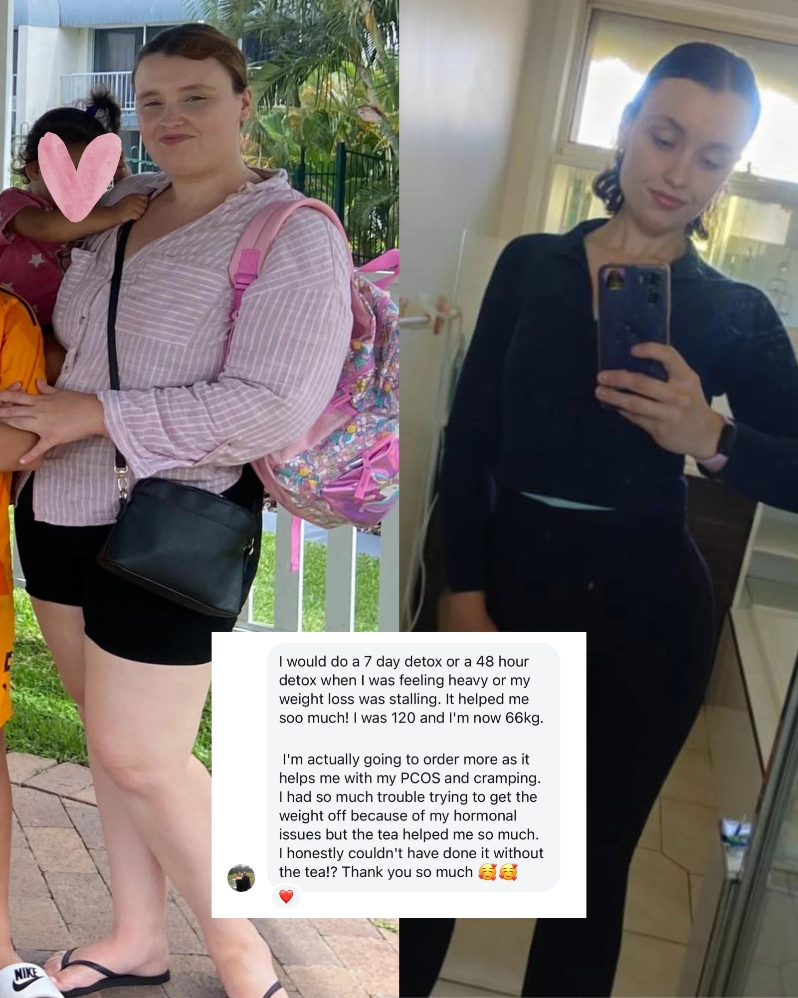 Before and after, Real customer